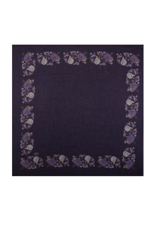 İPEKÇE - İpekçe Çiçek Desenli Yazma 90 cm | 00