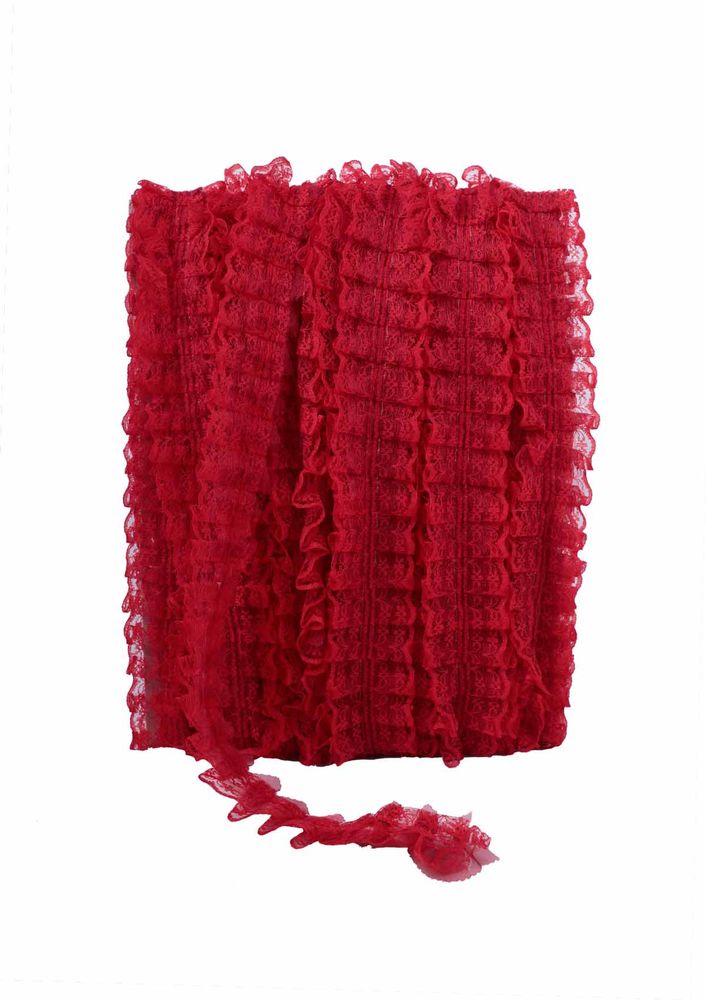 Simisso Ruffle Lace Ribbon 410 | Red