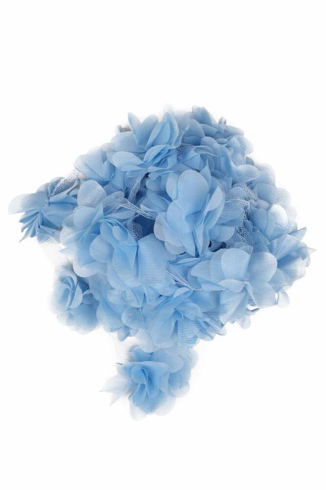 Lazer Kesim Şerit Çiçek 145 Mavi