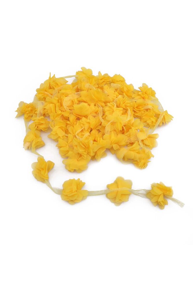 Lazer Kesim Şerit Çiçek Sarı 5m