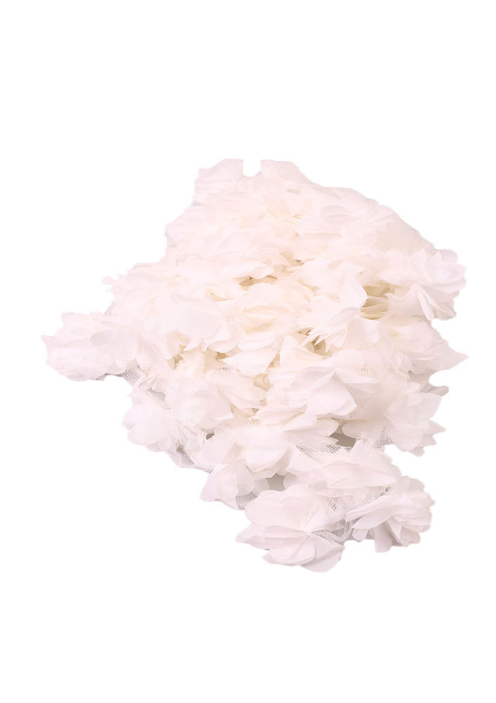 Simisso Lazer Kesim Çiçek| Kırık Beyaz