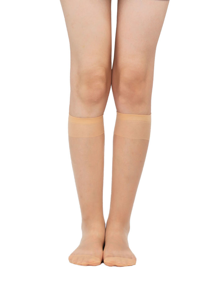 Daymod Thin Plain Low-Knee Socks Fity 15 | Natural