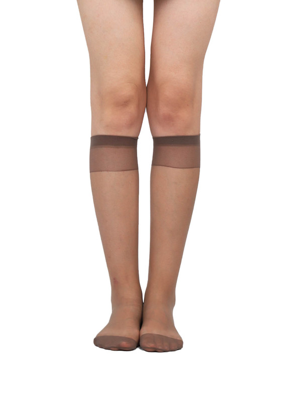 Daymod Thin Plain Low-Knee Socks Fity 15 | Mink - Thumbnail