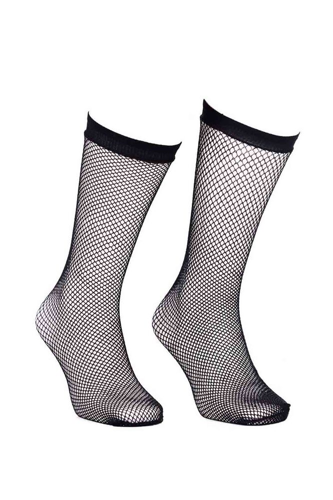 Dore Thin Net Low-Knee Black Socks 294 | Black