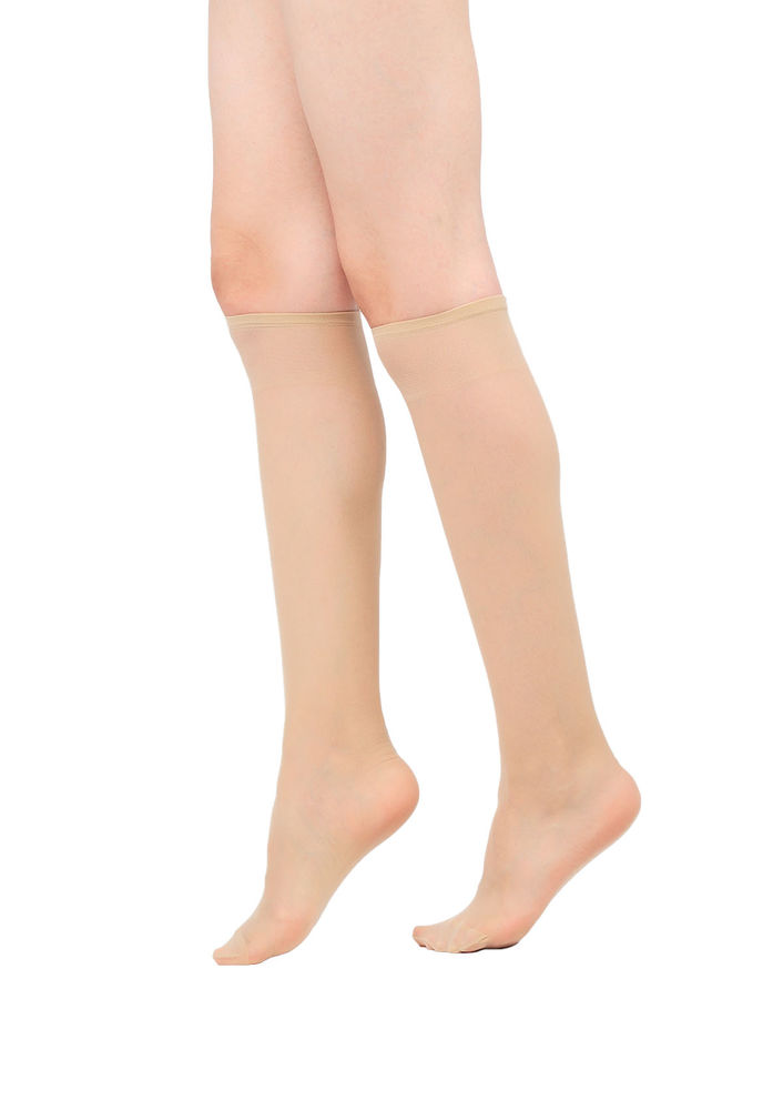 İtaliana Thin Low-Knee Socks 1002 | Light Tan