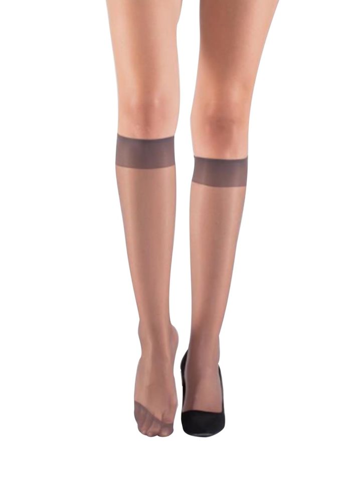 İtaliana Glittery Low-Knee Socks with Comfort Bands 9423 | Smoky