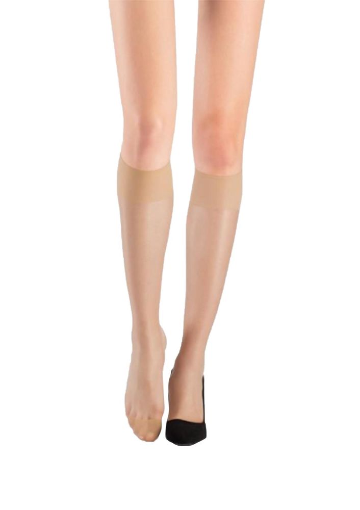 İtaliana Glittery Low-Knee Socks with Comfort Bands 9423 | Brown