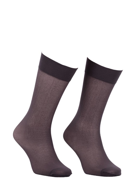 ITALIANA - İtaliana Opaque Low-Knee Socks with Comfort Bands 1013 | Smoky