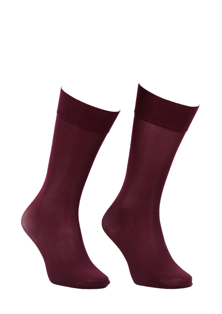 İtaliana Plain Low-Knee Socks 1014 | Bordeaux