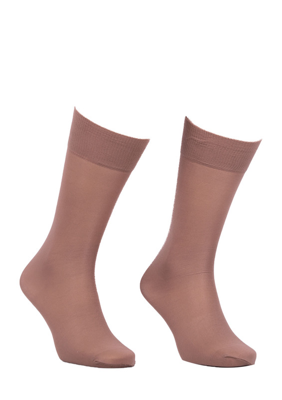 ITALIANA - İtaliana Plain Low-Knee Socks 1014 | Dark Tan