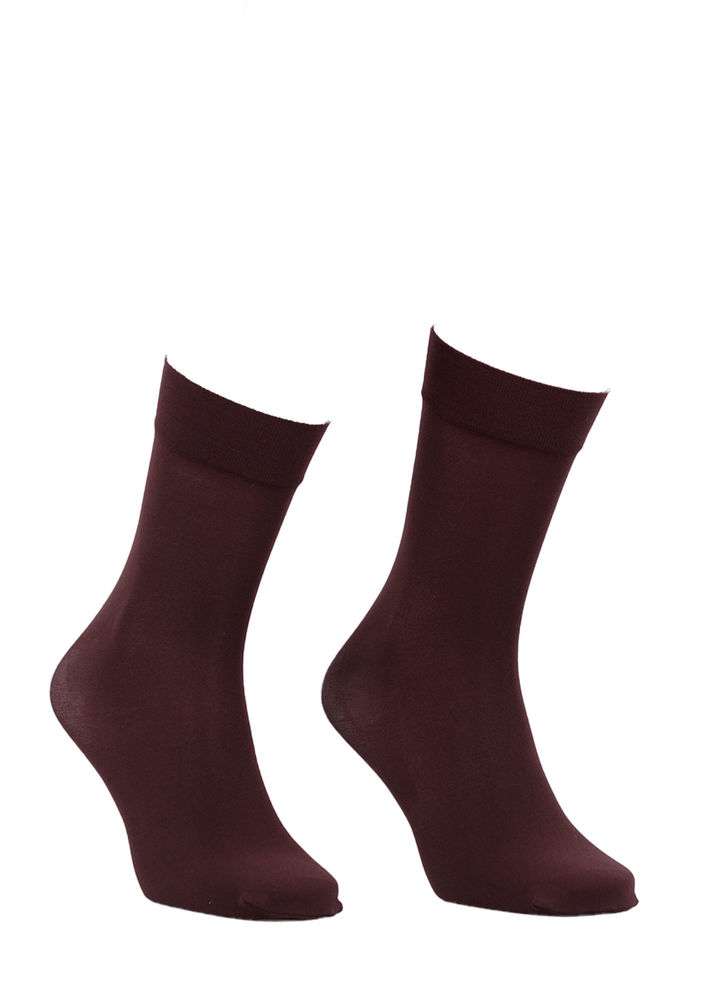 İtaliana Plain Low-Knee Socks 1014 | Brown