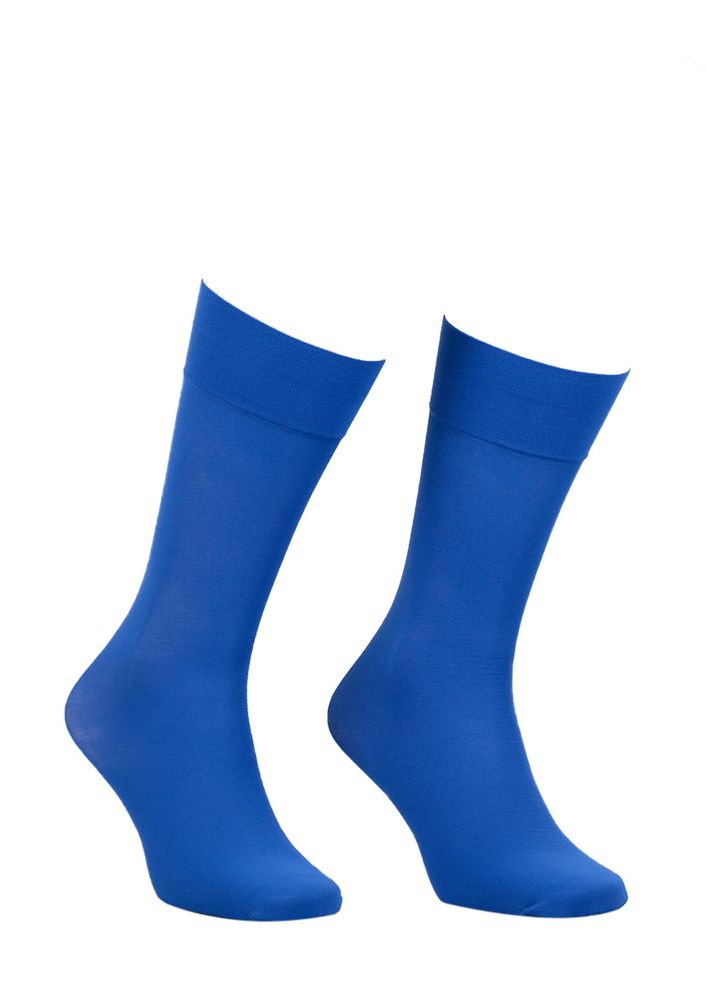 İtaliana Plain Low-Knee Socks 1014 | Sax