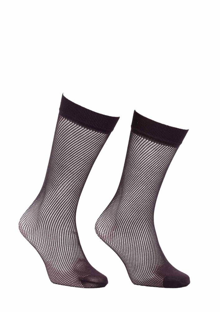 İtaliana Net Low-Knee Socks with Color Options 1026 | Brown