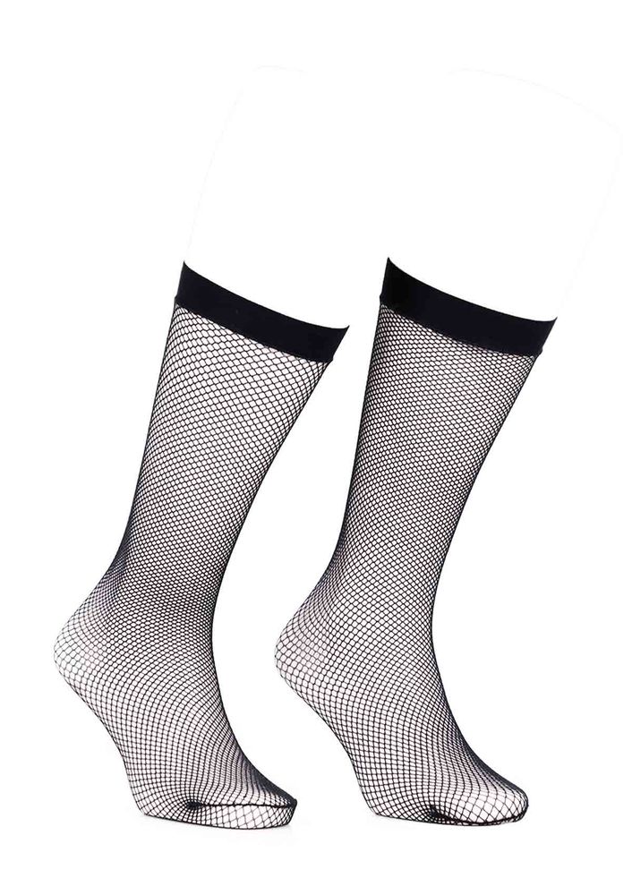 İtaliana Net Low-Knee Socks with Color Options 1026 | Black