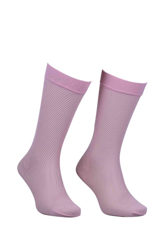 ITALIANA - İtaliana Net Low-Knee Socks with Color Options 1026 | Pink