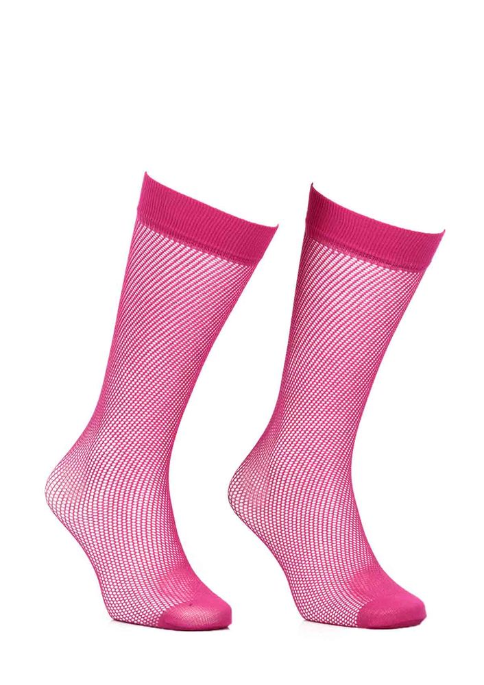 İtaliana Net Low-Knee Socks with Color Options 1026 | Fuschia