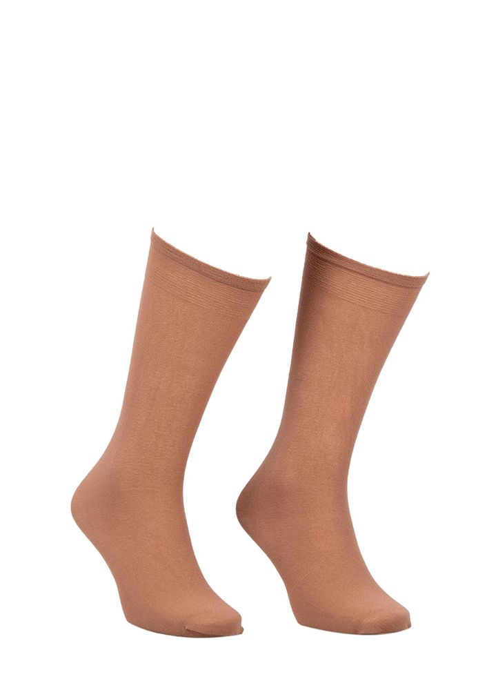 Müjde Thick Low-Knee Socks 70 003 | Tan
