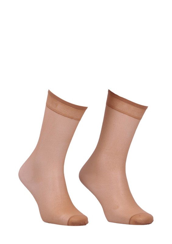 MÜJDE - Müjde Thin Low-Knee Socks 20 004 | Tan