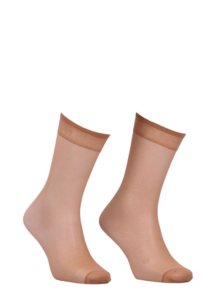 Müjde Thin Low-Knee Socks 20 004 | Tan