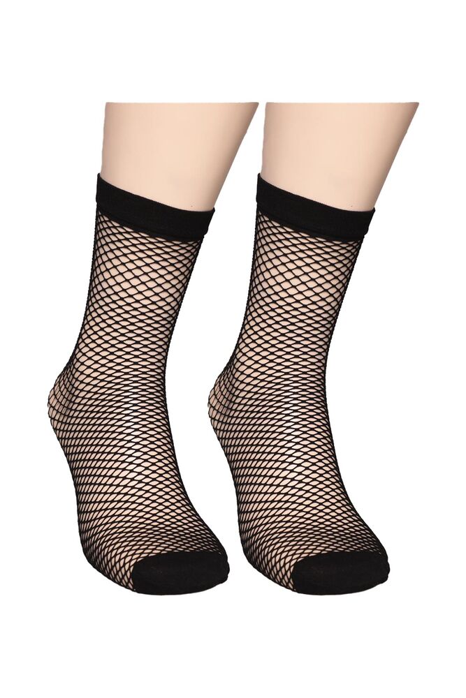 Penti Classic Net Detailed Half Socks | Black