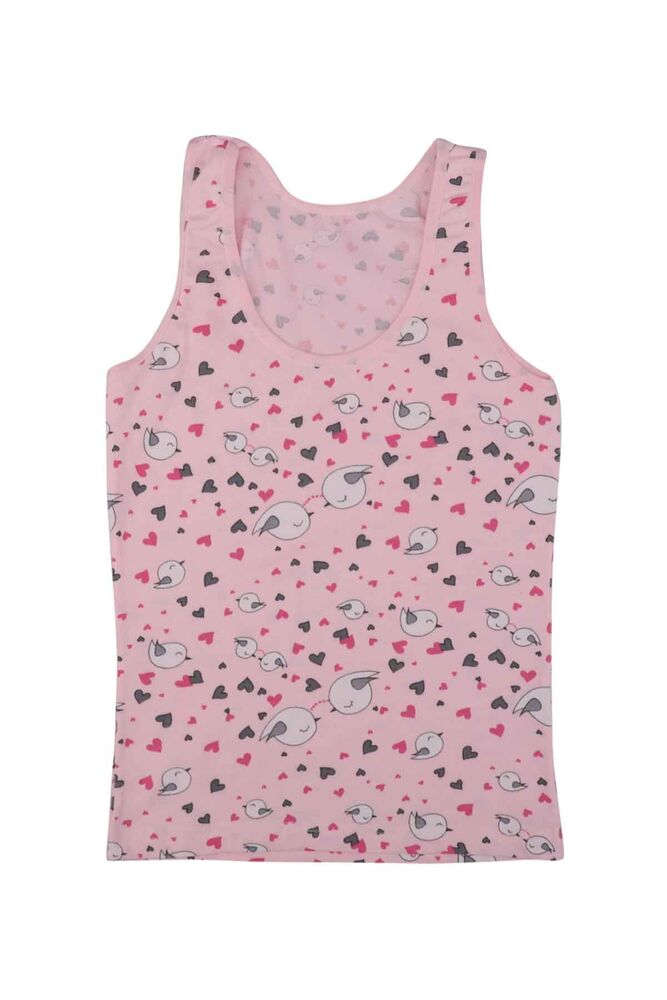 Thick Strap Bird Printed Girl Undershirt 3412 | Pink