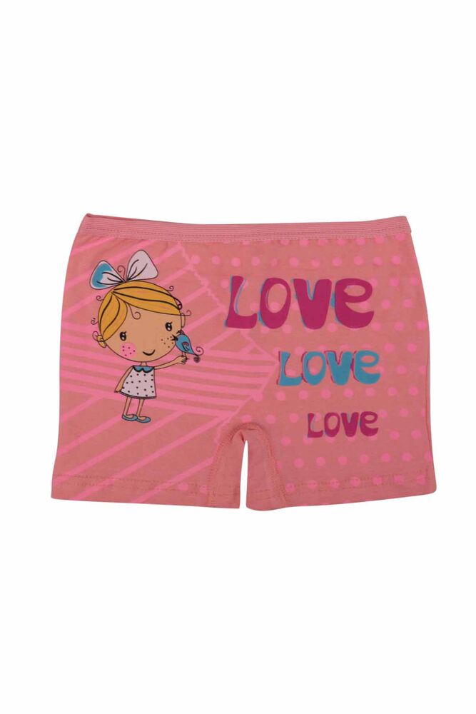 Love Letter Printed Lycra Girl Boxer 5023 | Light Pink