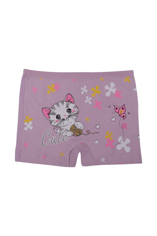 Ören Yıldız - Kitty Printed Lycra Girl Boxer 5023 | Lilac