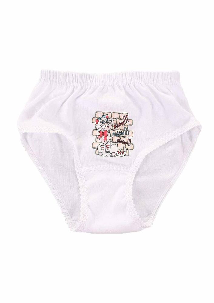 Tutku Girl Printed Panties 822 | White