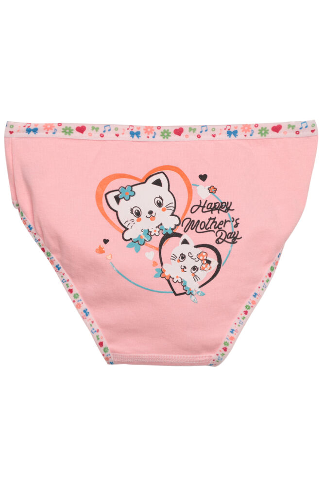 Tutku Arkası Kedi Baskılı Kız Çocuk Külot 833 | Pembe