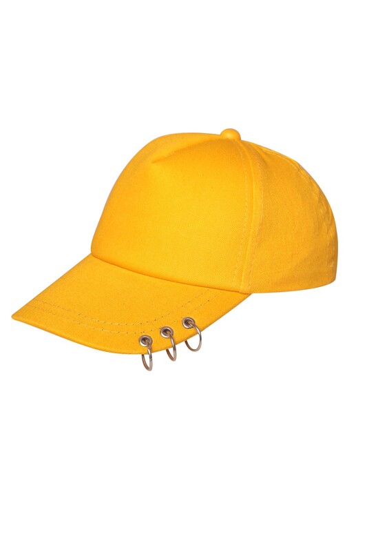 SİMİSSO - Aksesuarlı Şapka 3525 | Sarı
