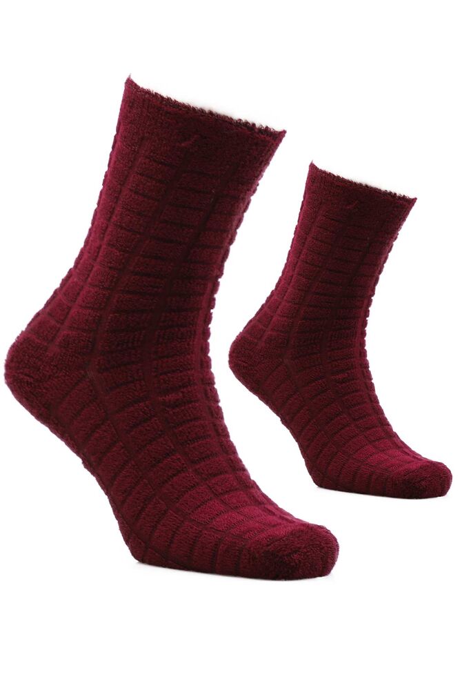 Woman Inverted Towel Socks 212 | Plum