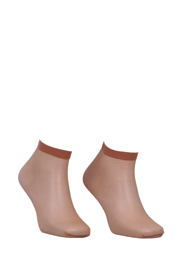 Daymod Thin Shiny Short Socks Fity 15 | Tan