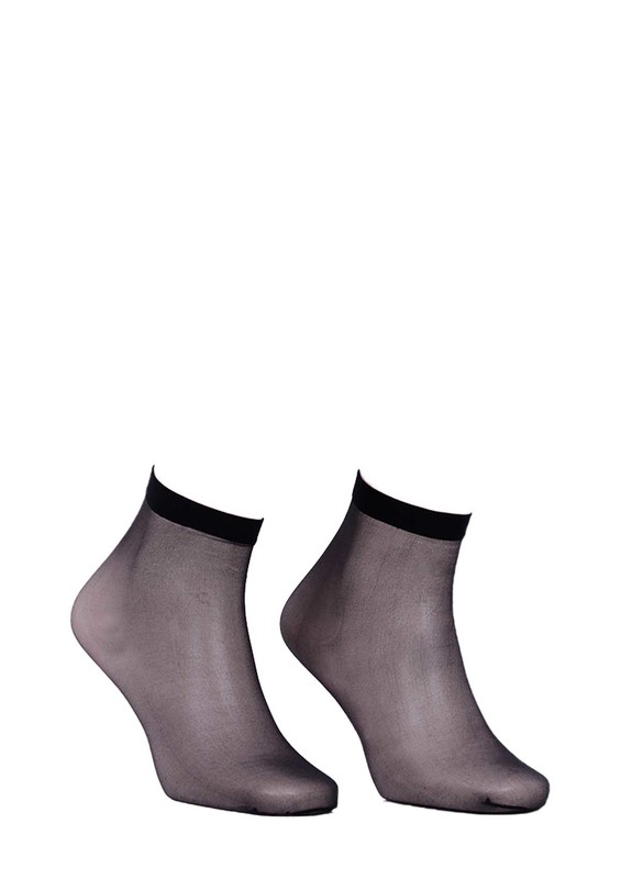 DAYMOD - Daymod Thin Shiny Short Socks Fity 15 | Black