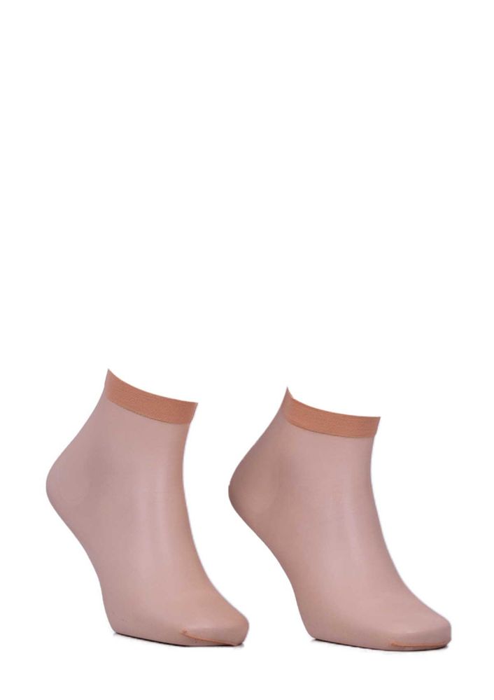 Daymod Thin Shiny Short Socks Fity 15 | Natural