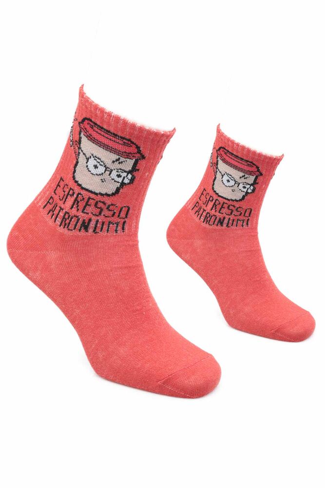 Espresso Patronum Printed Athletic Socks | Tile Red