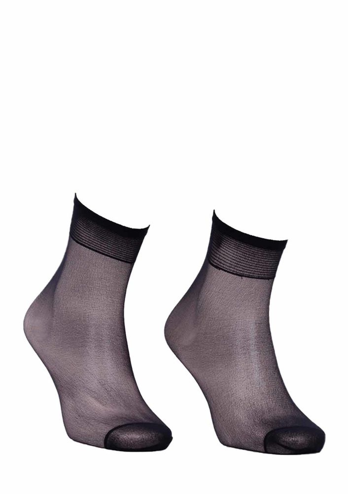 Müjde Thin Short Socks 007 | Black