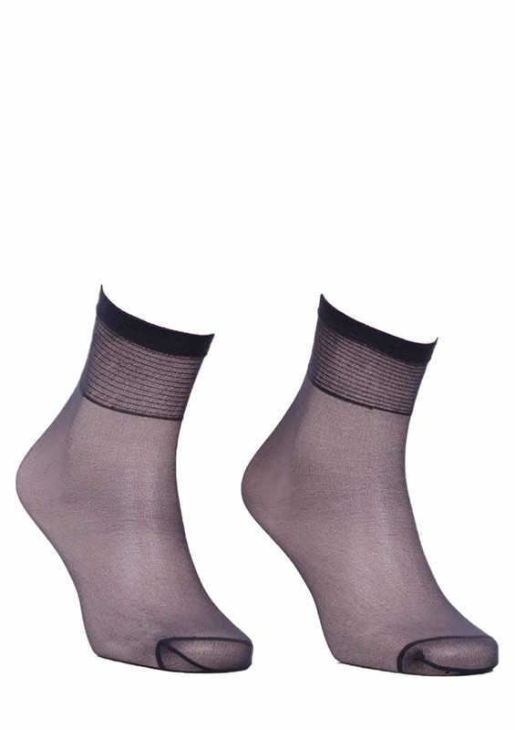 MÜJDE - Müjde Thin Short Socks 007 | Smoky