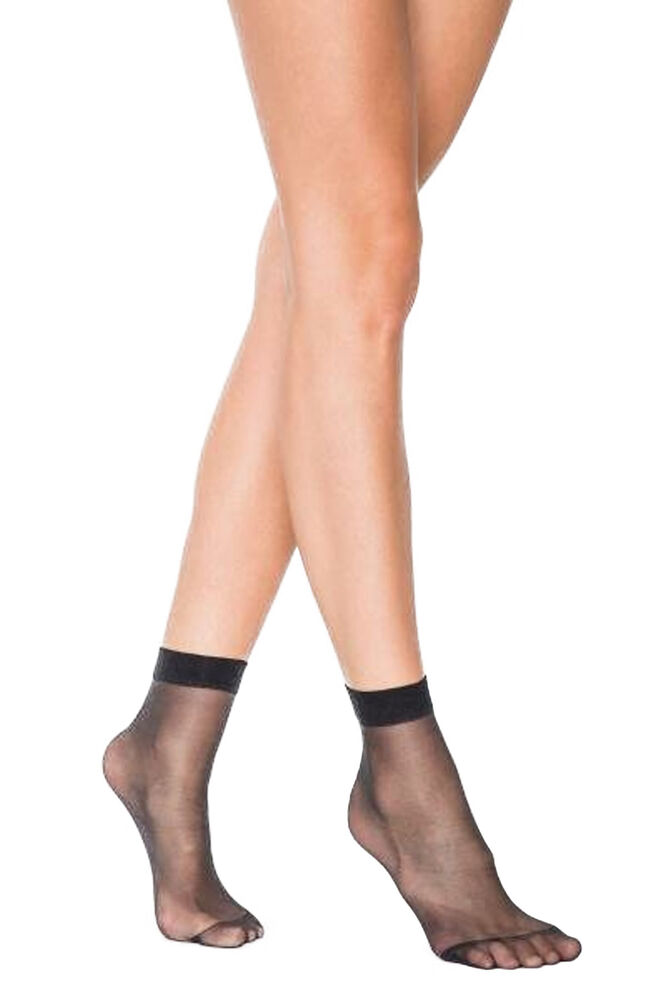 Müjde Shiny Fit Woman Short Socks 15 | Black