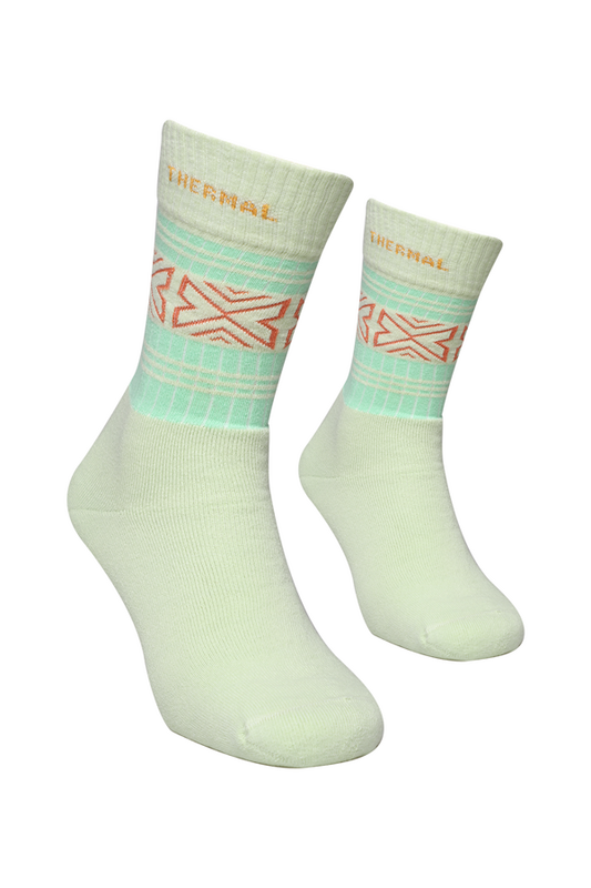 ROFF - Roff Desenli Kadın Havlu Çorap 25202 | Yeşil