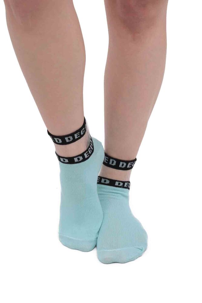 Woman Tulle Bootie Socks 4073 | Sea Green