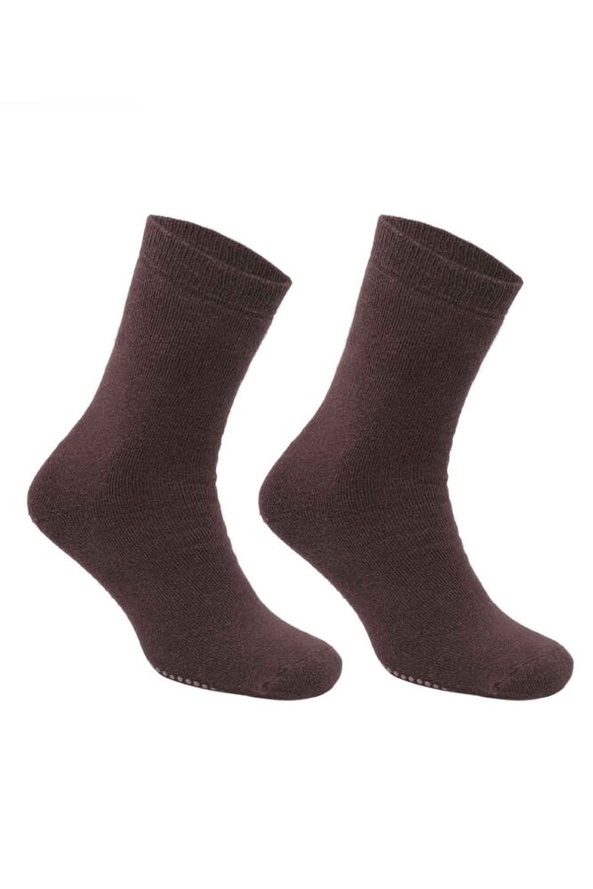 Woman Non-Slippery Towel Socks | Brown