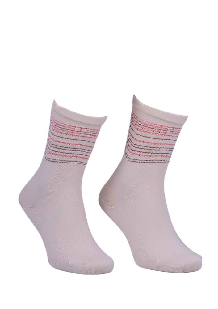 Patterned Seamless Socks 117 | Cream