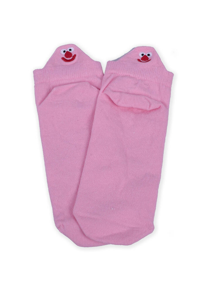 Embroidery Patterned Women Socks | Pink
