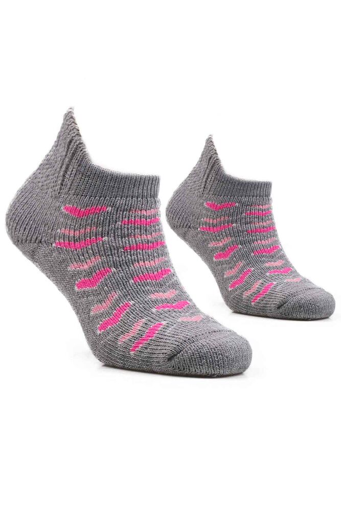 Patterned Woman Knitted Socks | Gray