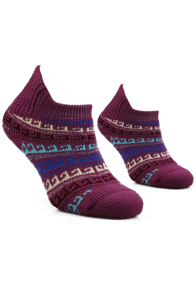 Patterned Woman Knitted Socks | Dusty Rose