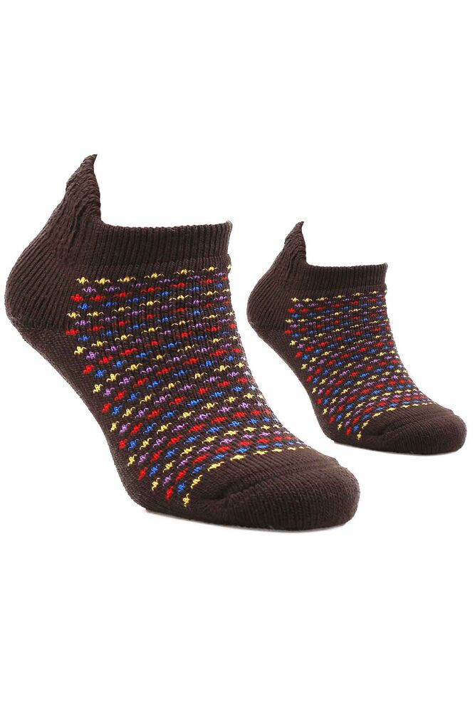 Patterned Woman Knitted Socks | Brown
