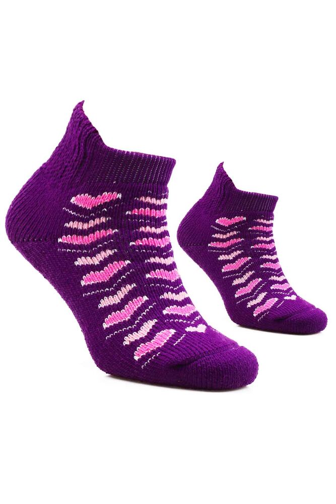 Patterned Woman Knitted Socks | Purple