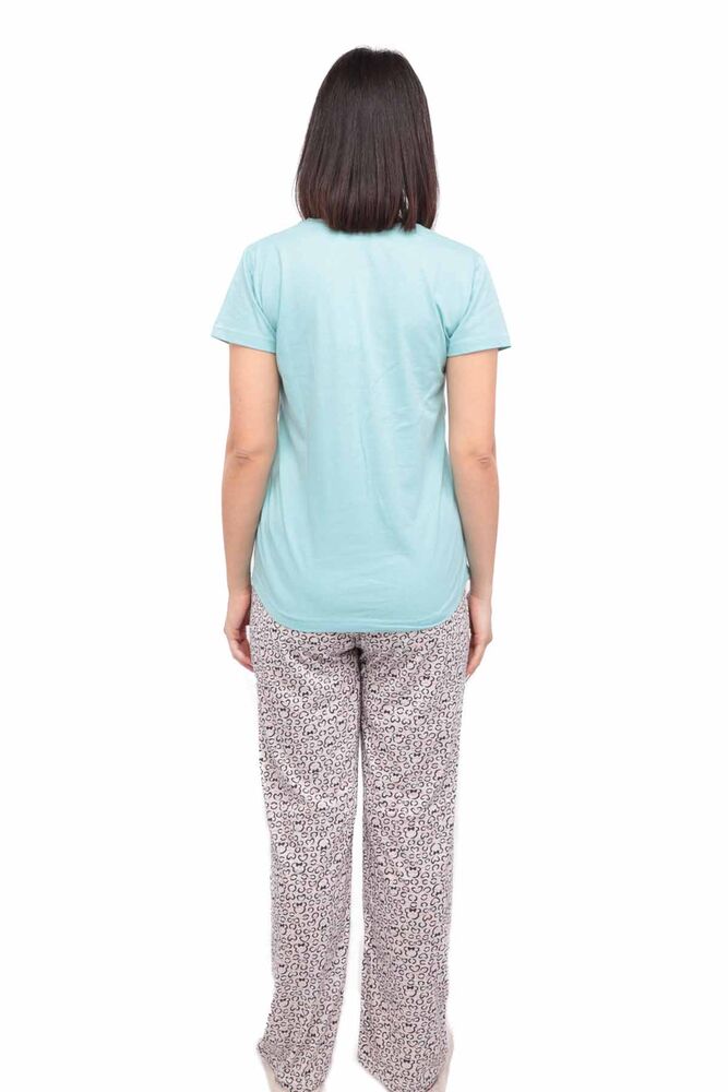 Calimera Printed Short Sleeved Pajama Set | Turquois