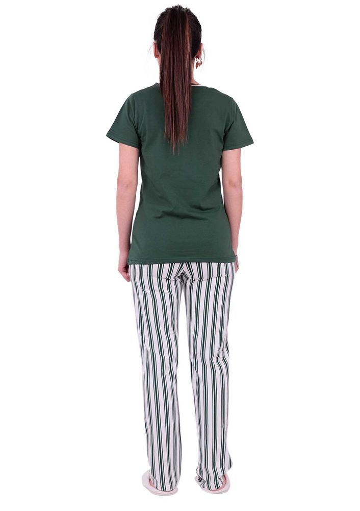 Jiber Short Sleeved Woman Pajama Set 3612 | Green