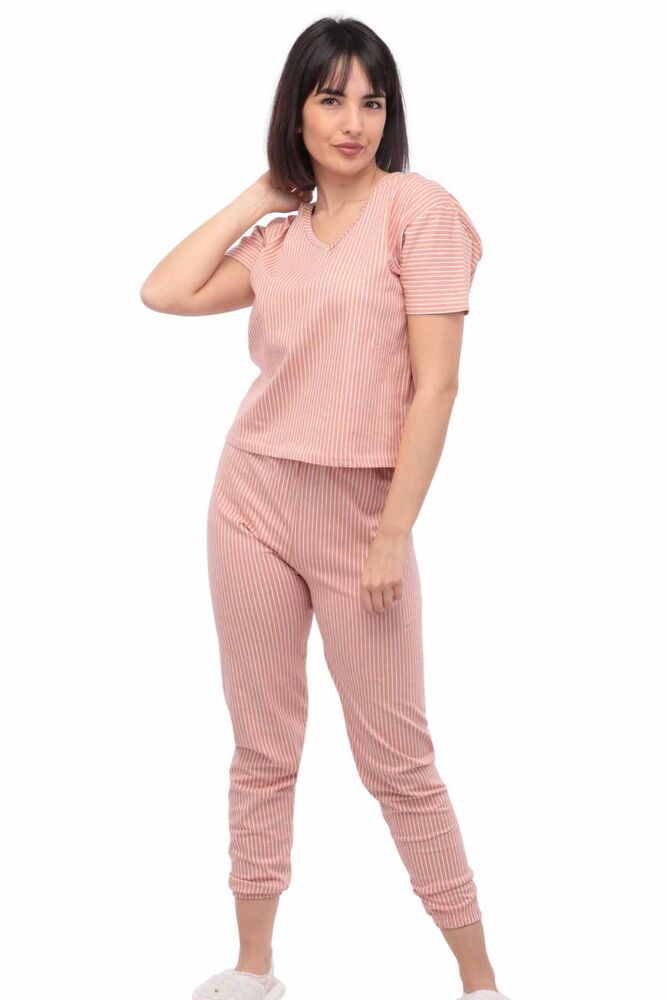 Sude Short-Sleeved Hooded Pajama Set 2017 | Beige